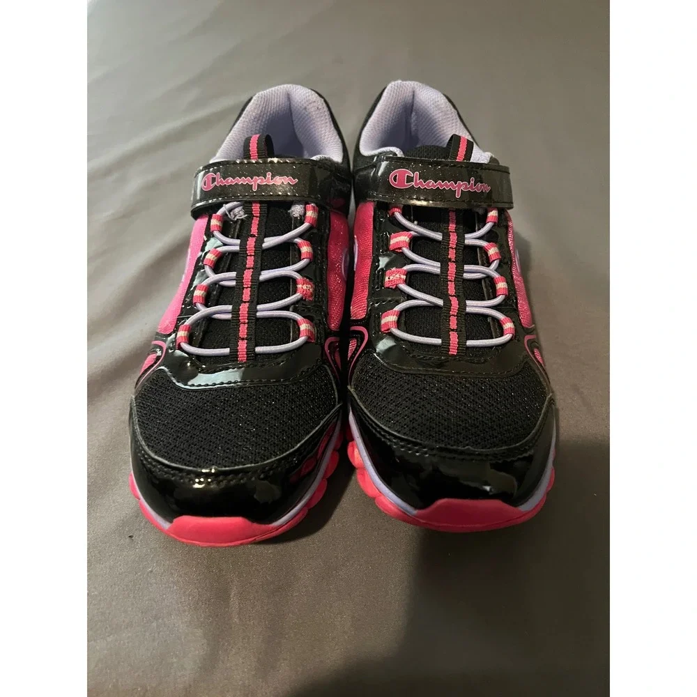 Champion Gusto Cross Trainer Black Pink Memory Foam Sneakers Womens 5.5‎